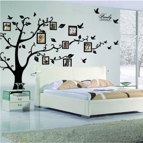 Free Shipping:Large 200*250Cm/79*99in Black 3D DIY Photo Tree