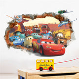 Cartoon cars child room wall stickers for kids room boy bedroom