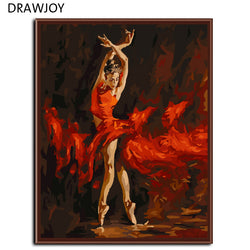 Frameless Wall Art Balle Dancer Picture Painting By Bumbers 40 * 50 cm