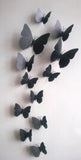 Hot Sale 3D Butterfly Wall Decals12pcs 6big+6small PVC 3D Butterfly