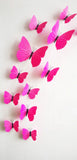 Hot Sale 3D Butterfly Wall Decals12pcs 6big+6small PVC 3D Butterfly
