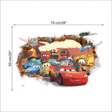 Cartoon cars child room wall stickers for kids room boy bedroom