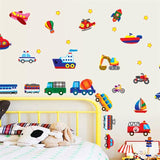 Cartoon cars child room wall stickers for kids room boy bedroom