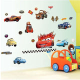 Cartoon cars child room wall stickers for kids room boy bedroom