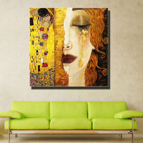 2016 High Quality Oil painting Canvas Reproductions Golden Tears