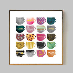 Minimalist Multi-colors Cups Nordic Canvas Wall Art Painting