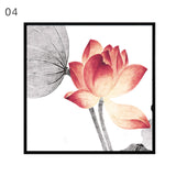 Chinese Style Lotus Canvas Painting Modern Abstract Oil Painting Poster