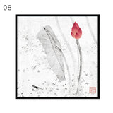 Chinese Style Lotus Canvas Painting Modern Abstract Oil Painting Poster