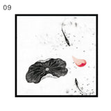 Chinese Style Lotus Canvas Painting Modern Abstract Oil Painting