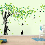 Extra Large 215 * 395 cm big green tree Vinyl Wall Stickers
