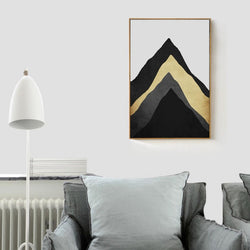 Modern Nordic Multi-layers of Mountain Canvas Oil Painting