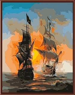 Seascape Framless Art Canvas Painting 40 * 50cm