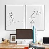 Modern Kiss Posters and Prints Canvas Painting Art  Abstract Pop Wall Pictrues