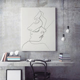 Modern Kiss Posters and Prints Canvas Painting Art  Abstract Pop Wall Pictrues