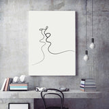 Modern Kiss Posters and Prints Canvas Painting Art  Abstract Pop Wall Pictrues