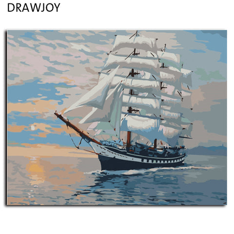 DRAWJOY Framless Wall Art Painting By Numbers 40 * 50cm