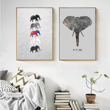 Nordic Elephant Minimalist Decor Scandinavian Canvas Wall Art