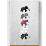 Nordic Elephant Minimalist Decor Scandinavian Canvas Wall Art