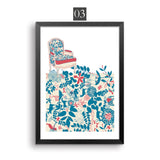 Monder Flower Painting Deer Animals Canvas Art Poster