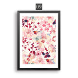 Monder Flower Painting Deer Animals Canvas Art Poster