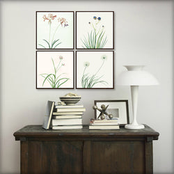 Chinese Style Flower Canvas Art Modern Abstract Oil Painting