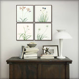 Chinese Style Flower Canvas Art Modern Abstract Oil Painting