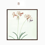 Chinese Style Flower Canvas Art Modern Abstract Oil Painting