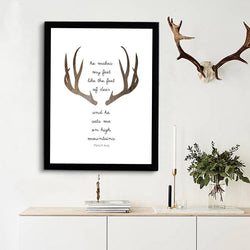 Deer Bible Verse Triangles Print Art Nordic Canvas Posters, Modern Christian Art
