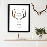 Deer Bible Verse Triangles Print Art Nordic Canvas Posters, Modern Christian Art