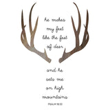 Deer Bible Verse Triangles Print Art Nordic Canvas Posters, Modern Christian Art