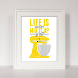 SURELIFE Life is Short  Print Canvas Painting Art Funny Kitchen Inspirational