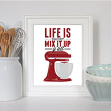 SURELIFE Life is Short  Print Canvas Painting Art Funny Kitchen Inspirational