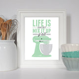 SURELIFE Life is Short  Print Canvas Painting Art Funny Kitchen Inspirational