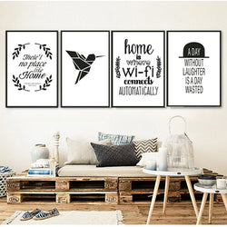 Modern Nordic Paintings Deer Canvas Art Quotes