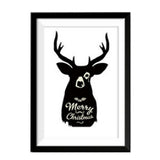 Modern Nordic Paintings Deer Canvas Art Quotes