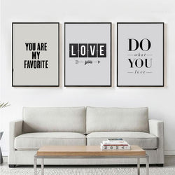 SURELIFE New Love Inspiring Quote Canvas Painting Poster Nursery