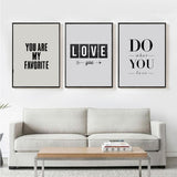 SURELIFE New Love Inspiring Quote Canvas Painting Poster Nursery