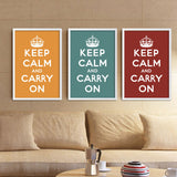 Canvas Art Print Poster KEEP CALM AND CARRY ON Inspired Quotes