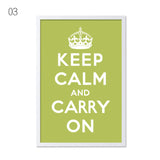 Canvas Art Print Poster KEEP CALM AND CARRY ON Inspired Quotes