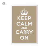 Canvas Art Print Poster KEEP CALM AND CARRY ON Inspired Quotes