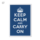 Canvas Art Print Poster KEEP CALM AND CARRY ON Inspired Quotes