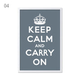 Canvas Art Print Poster KEEP CALM AND CARRY ON Inspired Quotes