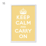 Canvas Art Print Poster KEEP CALM AND CARRY ON Inspired Quotes