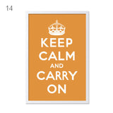 Canvas Art Print Poster KEEP CALM AND CARRY ON Inspired Quotes