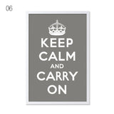 Canvas Art Print Poster KEEP CALM AND CARRY ON Inspired Quotes