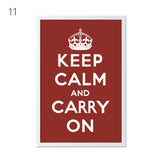 Canvas Art Print Poster KEEP CALM AND CARRY ON Inspired Quotes