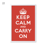 Canvas Art Print Poster KEEP CALM AND CARRY ON Inspired Quotes