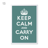 Canvas Art Print Poster KEEP CALM AND CARRY ON Inspired Quotes
