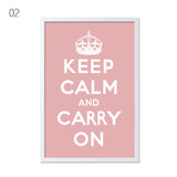 Canvas Art Print Poster KEEP CALM AND CARRY ON Inspired Quotes