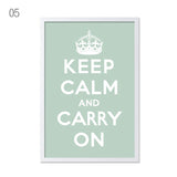 Canvas Art Print Poster KEEP CALM AND CARRY ON Inspired Quotes